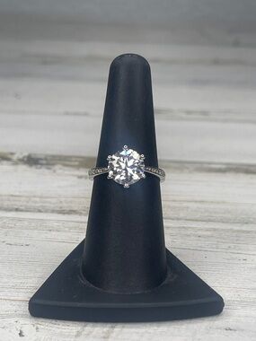 Sterling Silver 3CT Moissanite Solitaire Ring